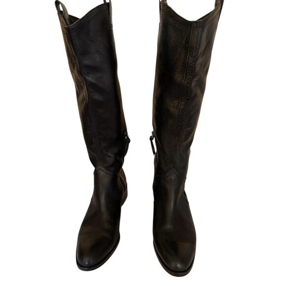 Louise et Cie Shoes - Louise et Cie Women’s Black Knee High Leather Riding Boots Gold Logo Size 8